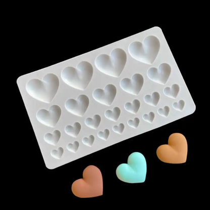 25 Cavity Heart Mould