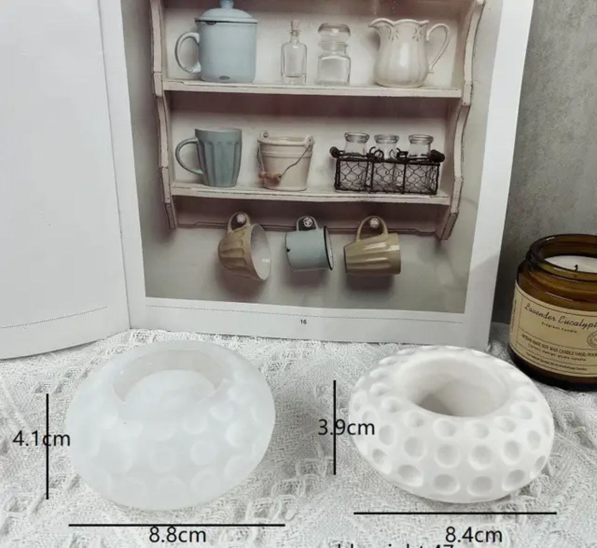 Polka Dote Tea Light Holder Silicone Mould