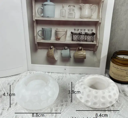 Polka Dote Tea Light Holder Silicone Mould