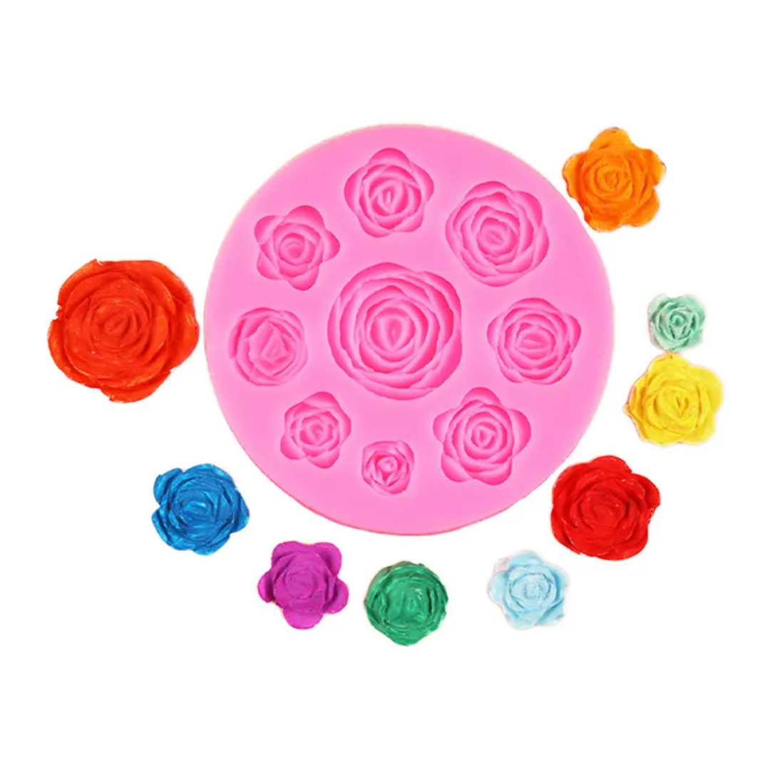 9 Cavity Rose Flower