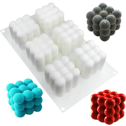6 Cavity Bubble Candle Mould