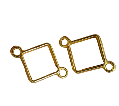Square Rakhi Bezel Golden (5 Pc)