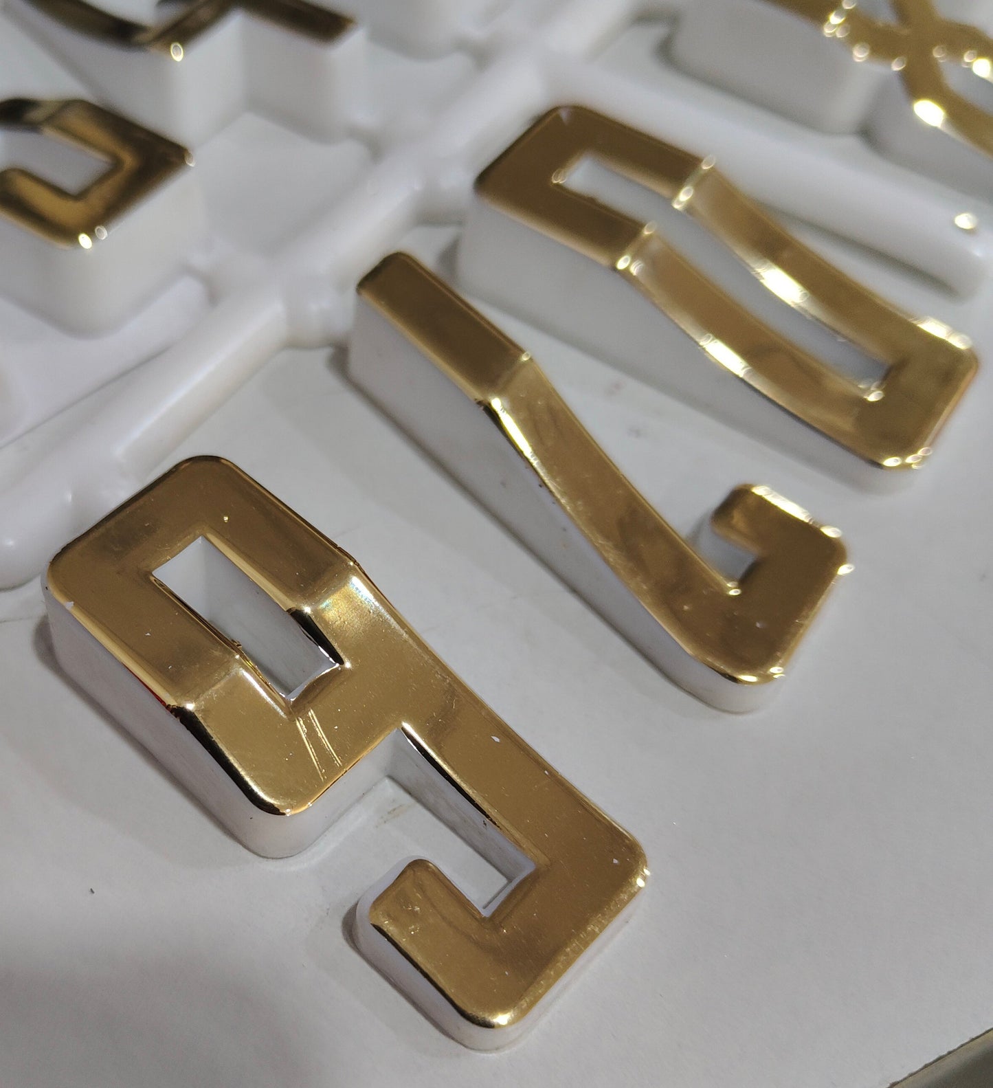 2" Golden Plastic Clock Number