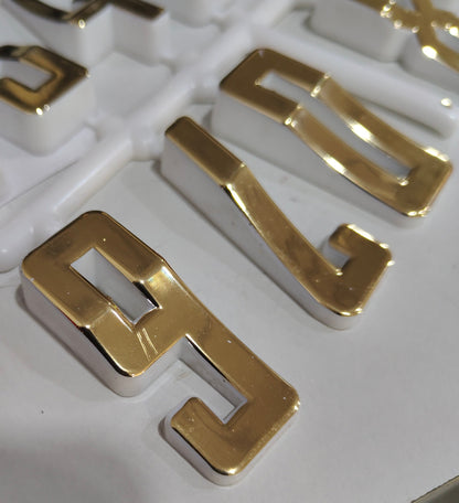 2" Golden Plastic Clock Number