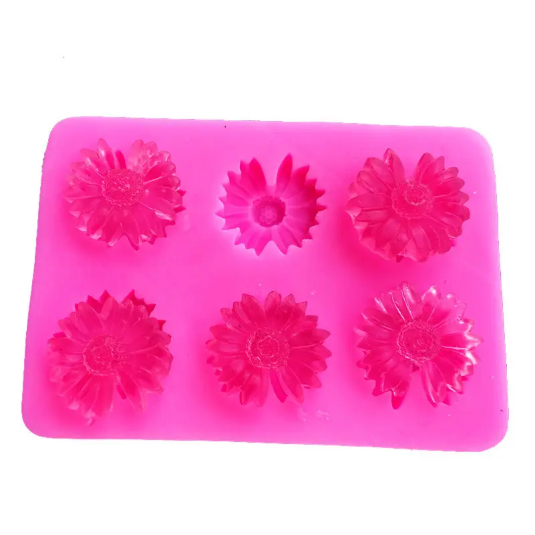 6 Cavity Flower Mould