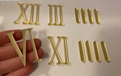 Golden Roman Number+Strips (1 Inch)