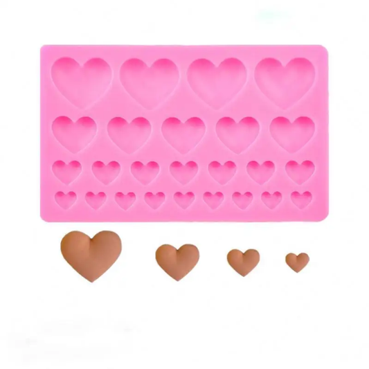 25 Cavity Heart Mould