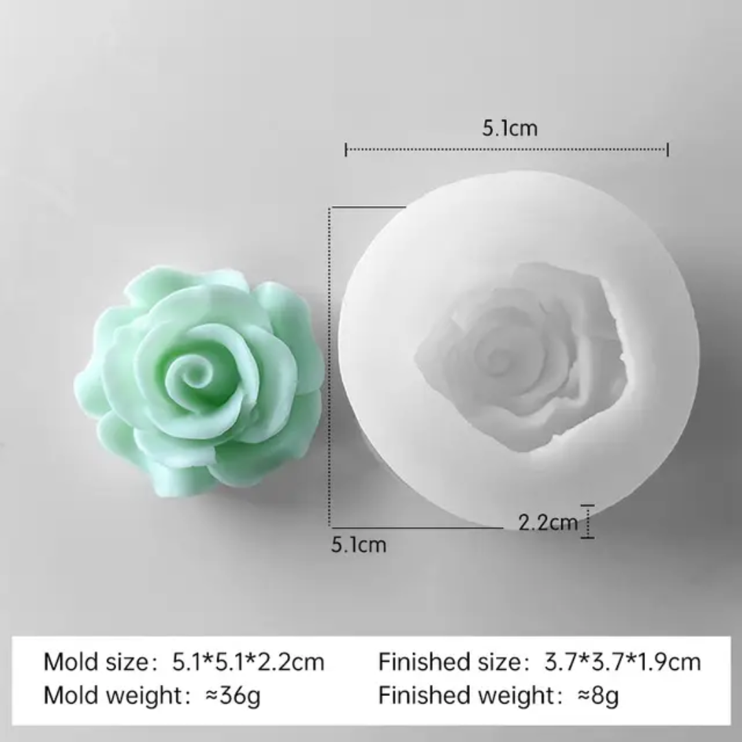 Rose Petals Medium 1 Cavity Candle Making Mould