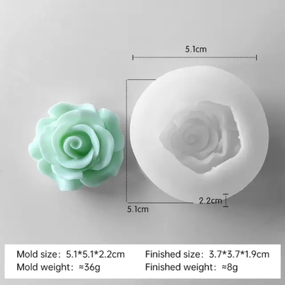 Rose Petals Medium 1 Cavity Candle Making Mould