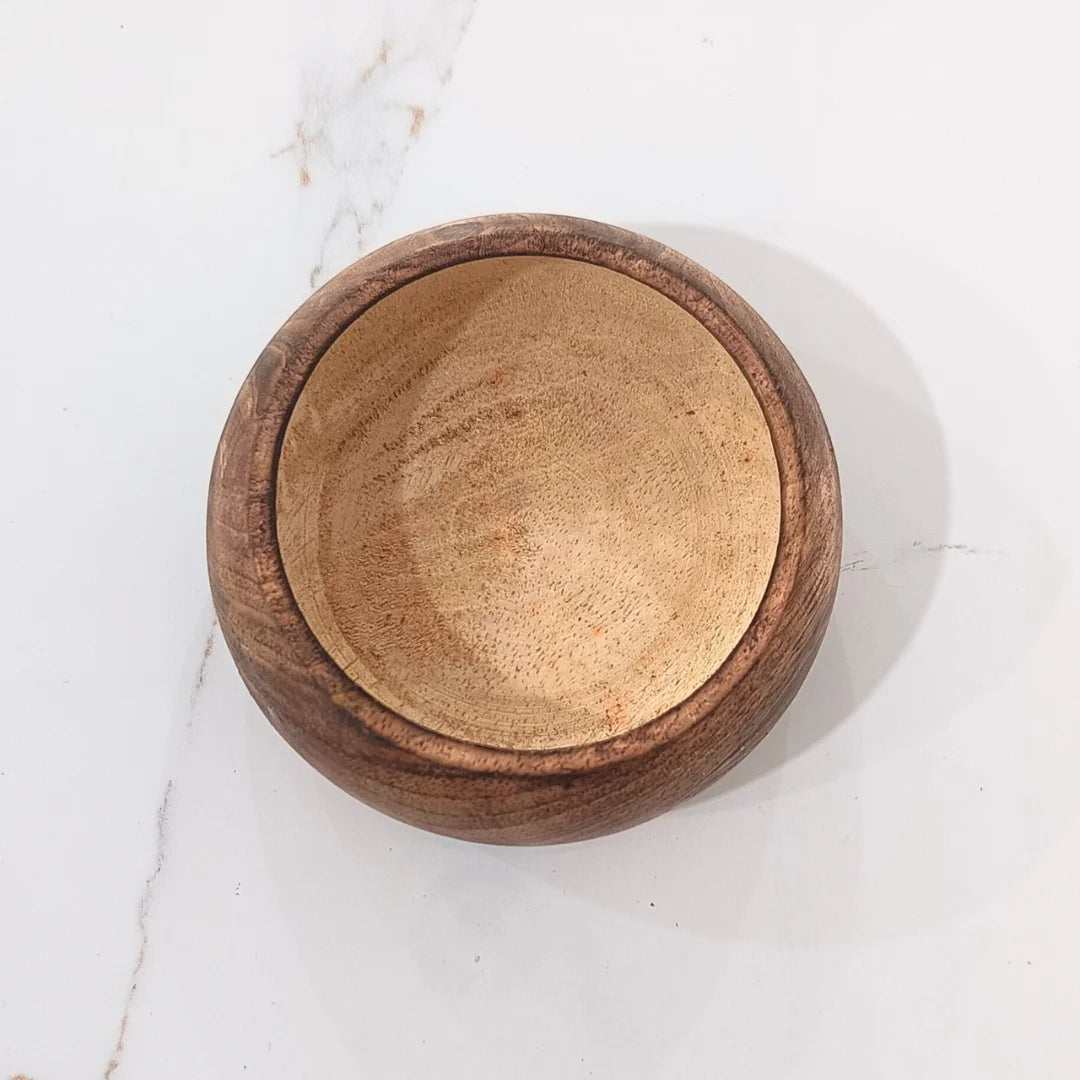 5" Wooden Circle Urli for Candle Making and Home  Decor