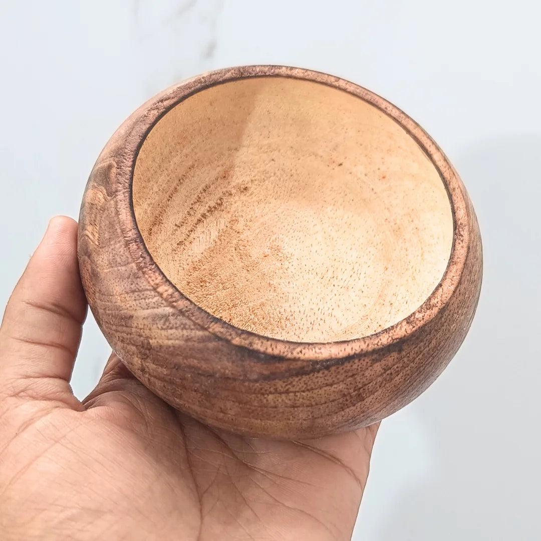 5" Wooden Circle Urli for Candle Making and Home  Decor